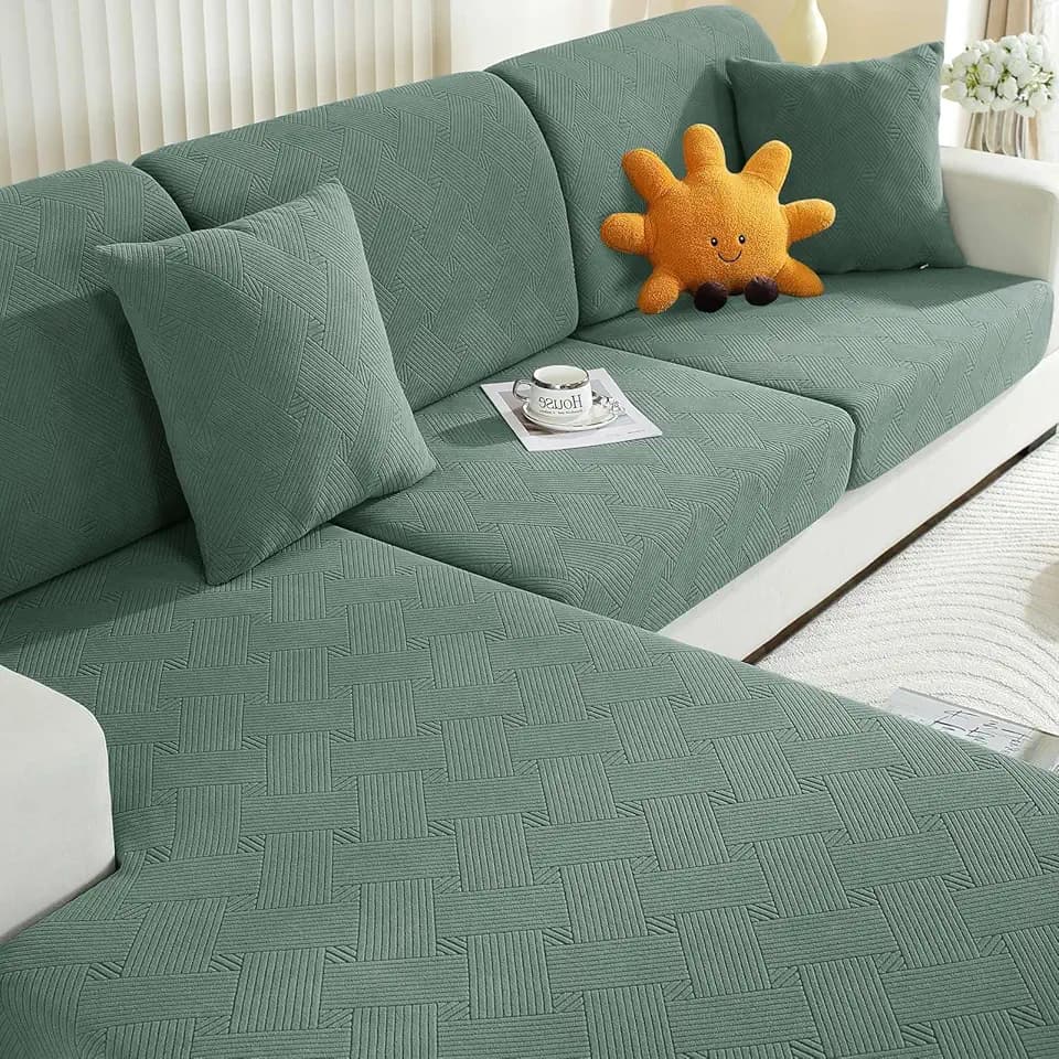 Ystyle Sofa Sitzkissenbezug Stretch, Sofa Sitzbezug, Elastischer Kissenbezüge, Sofa Sitzkissen Sofa Überzug Couch Überzug Schonbezug Sofabezug Sofaschoner (Grün, 1 Sitzer*3)