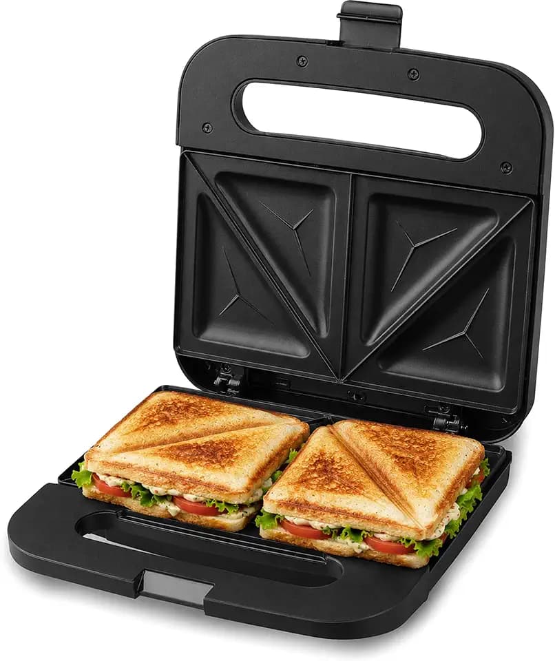 Elite Gourmet ESM2207XSS 2-Slice Panini Maker, 750W, Stainless Steel