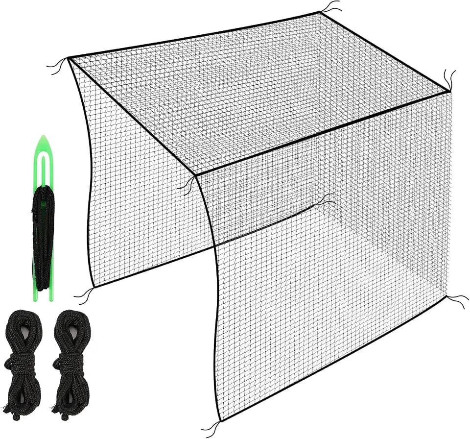 Golf Net,10Feet Golf Practice Net with 12pcs Spring snap and 4pcs Carabiner, Sports Practice Barrier Net, Heavy Duty Ball Netting Golf Hitting Net, DIY Ball Net,Baseball Net and Chipping Net