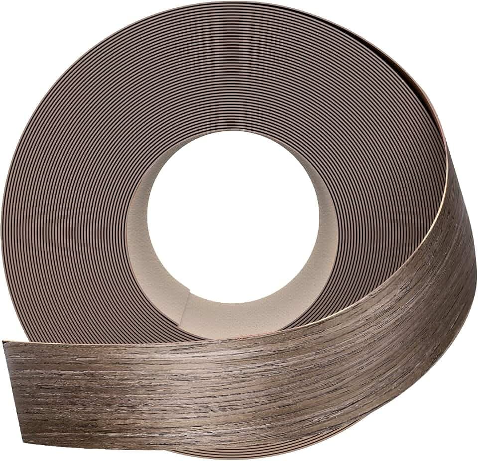GSCIT Club Walnut Edge Banding, 1 1/2 inch x 50ft roll of Veneer Edge Banding -Pre-glued Flexible, Real Wood Tape Banding for Cabinet Repair Furniture Restoration