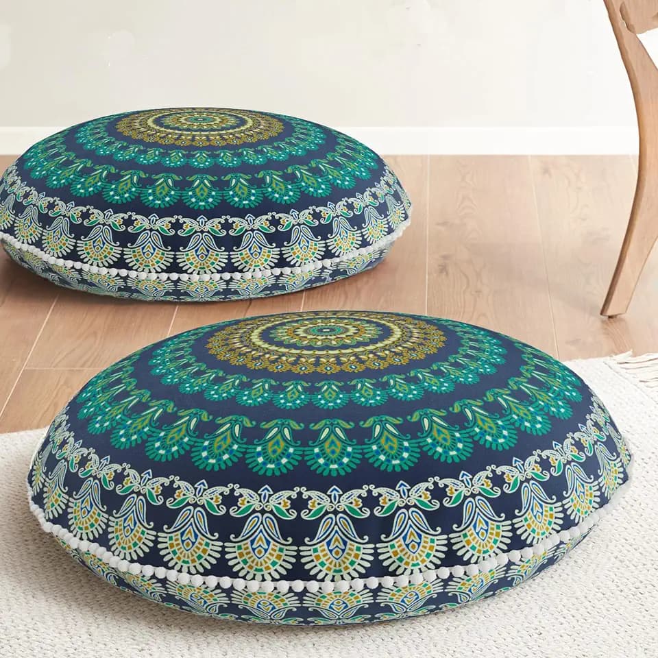 Codi Floor Pillows 2 Pack, Large Meditation Cushions for Adults, 32-inch