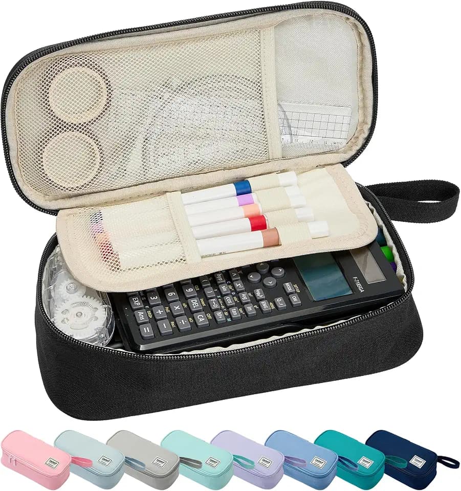 SPACEMATE Large Pencil Case Pouch, Zipper Pencil Box for Kids, Girls & Boys