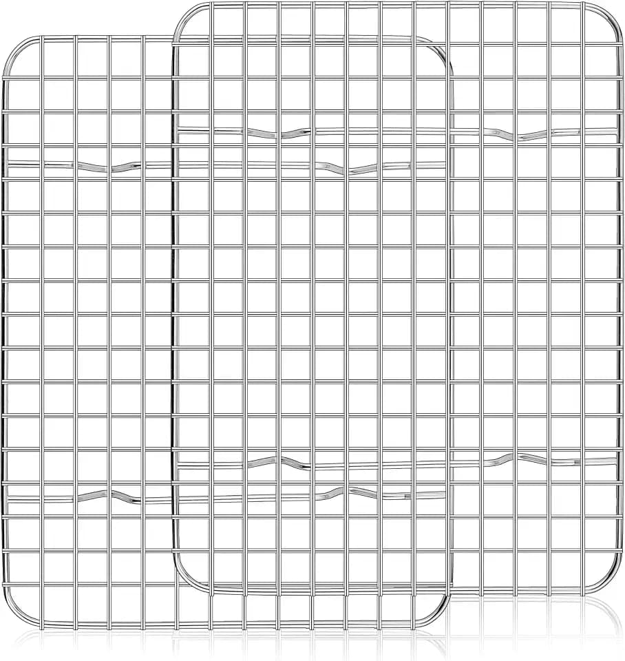 Homikit 12x9 Inches Stainless Steel Cooling Rack Set of 2 for Quarter Sheet