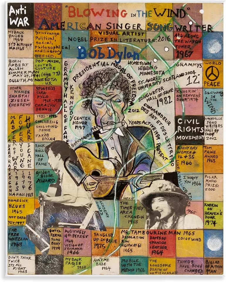 Stupell Industries 'Bob Dylan Collage'| Wall Plaque Art