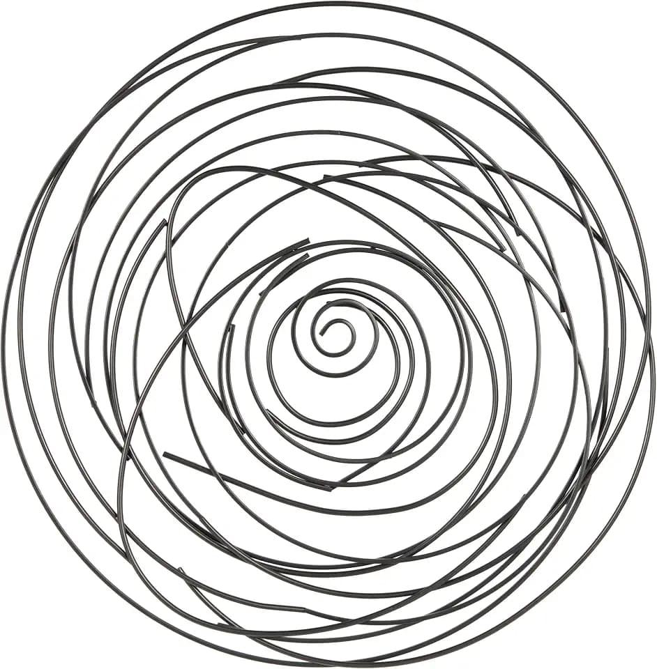 Deco 79 Metal Abstract Home Wall Decor Round Overlapping Lines Wall Sculpture, Wall Art 36" x 1" x 36", Black