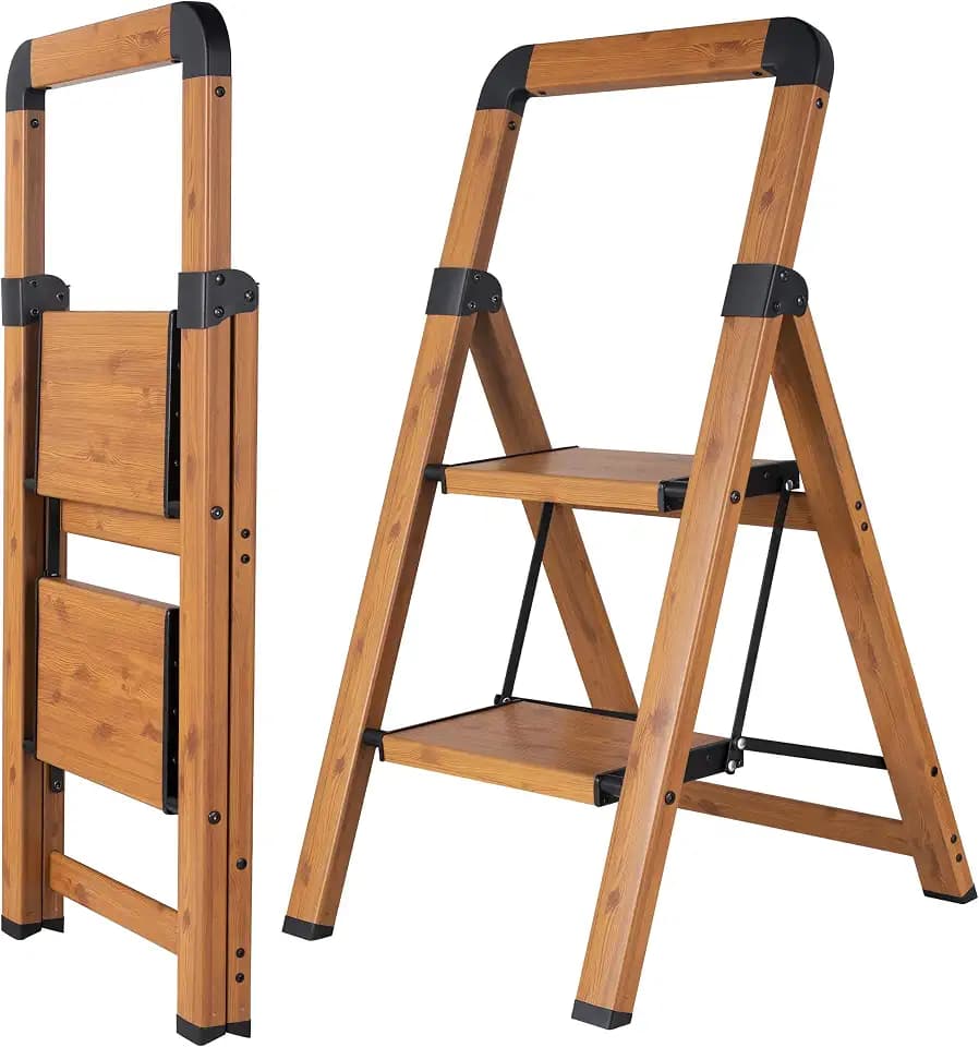 Step Ladder 2-Step Aluminum Folding Ladders