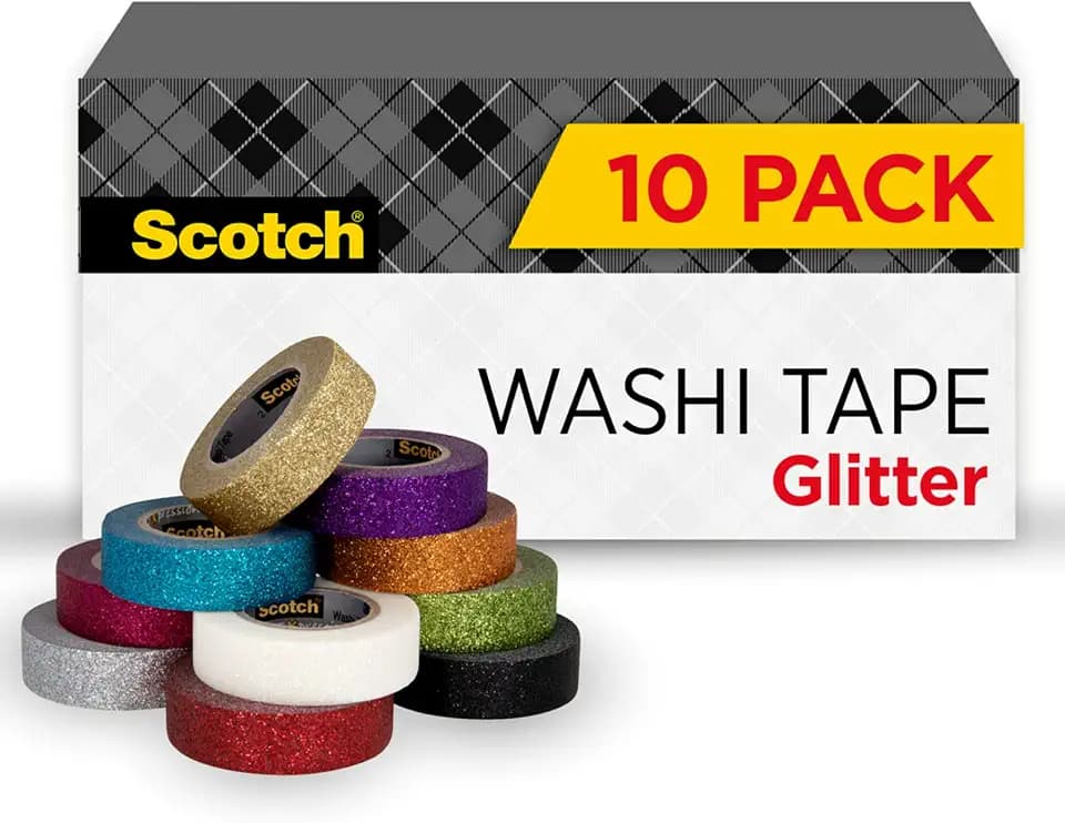 Scotch Glitter Washi Tape, 10 Rolls