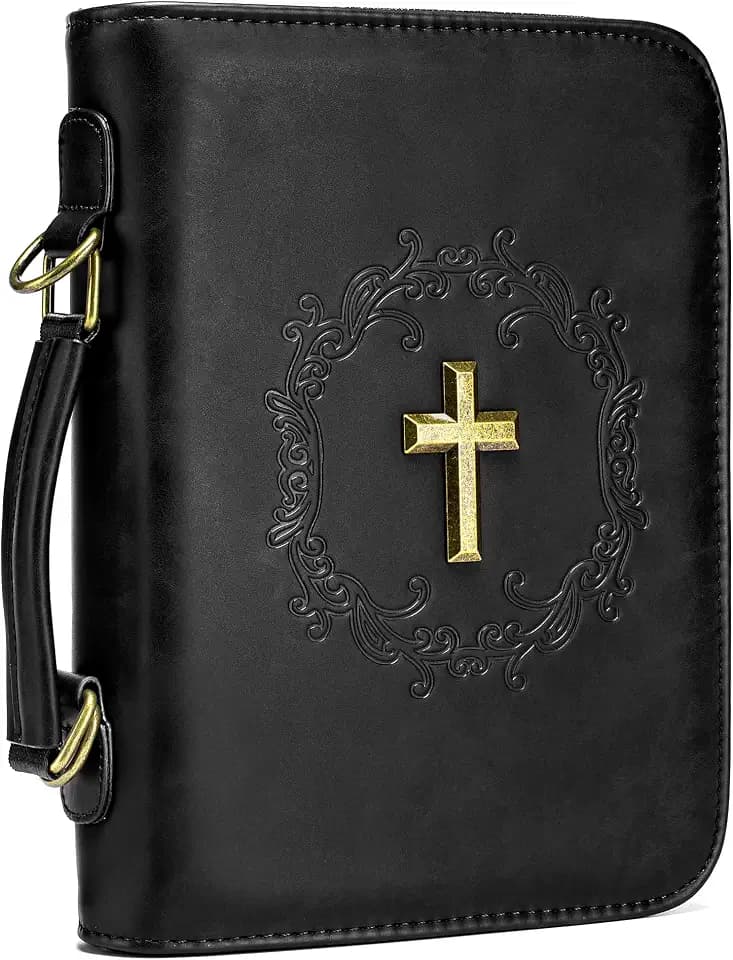 Bible Cover Case Vegan Leather Bible Bag for Men Women