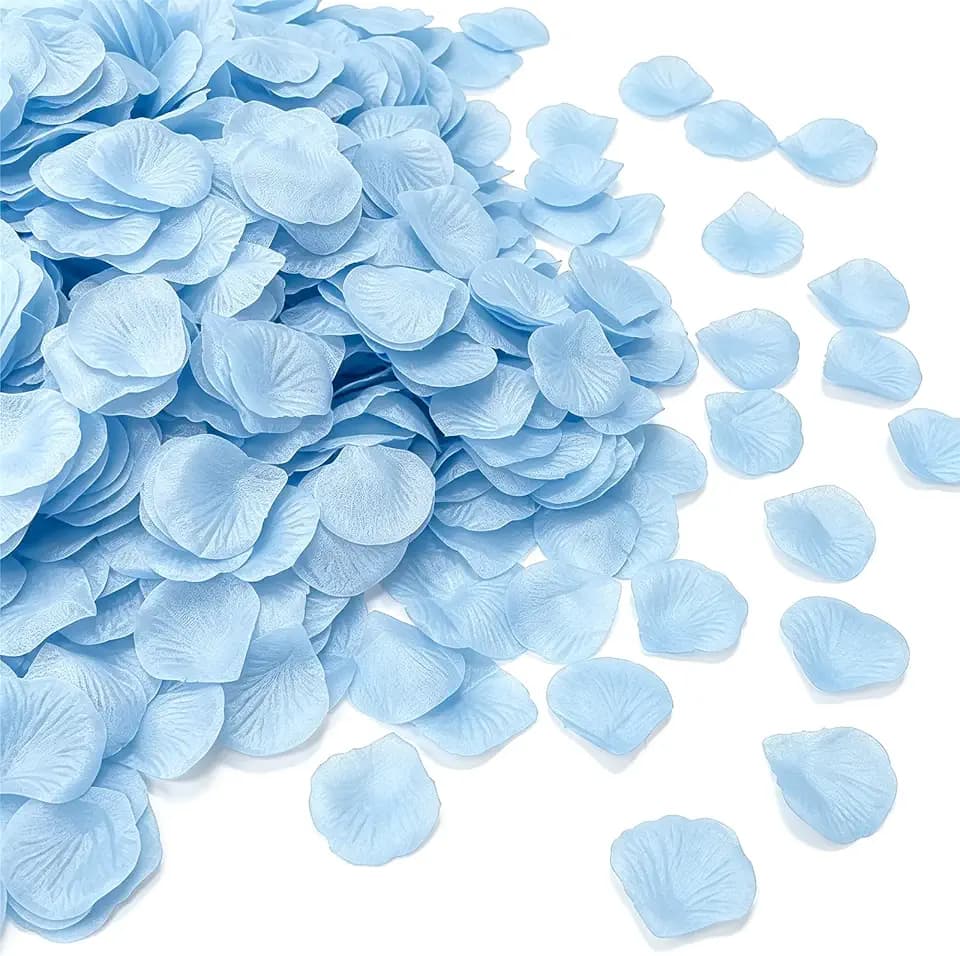 2000pcs Light-Blue Rose Petal Artificial Flower Petal for Wedding