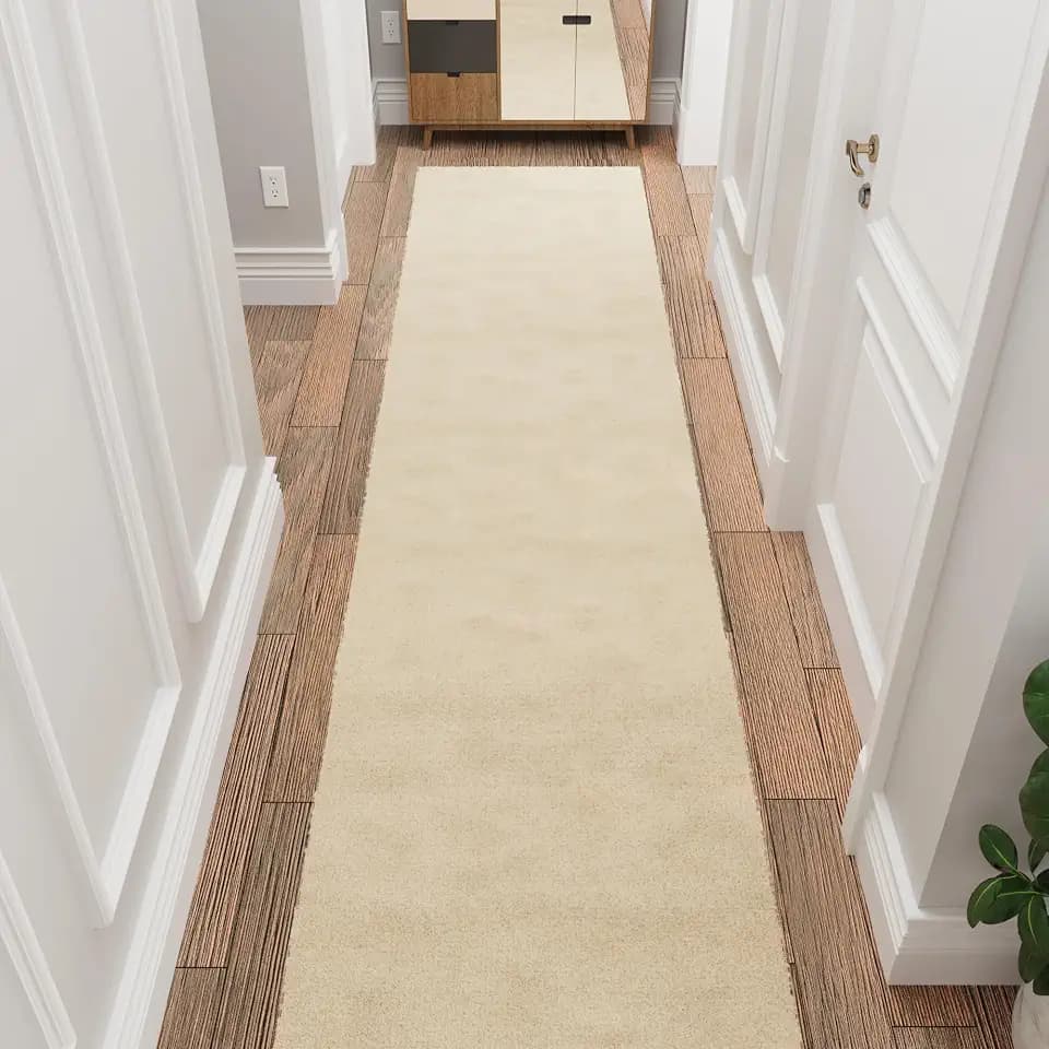 Ottomanson 3x16 Shag Runner Rug for Hallway – Non-Slip Soft Fluffy Carpet