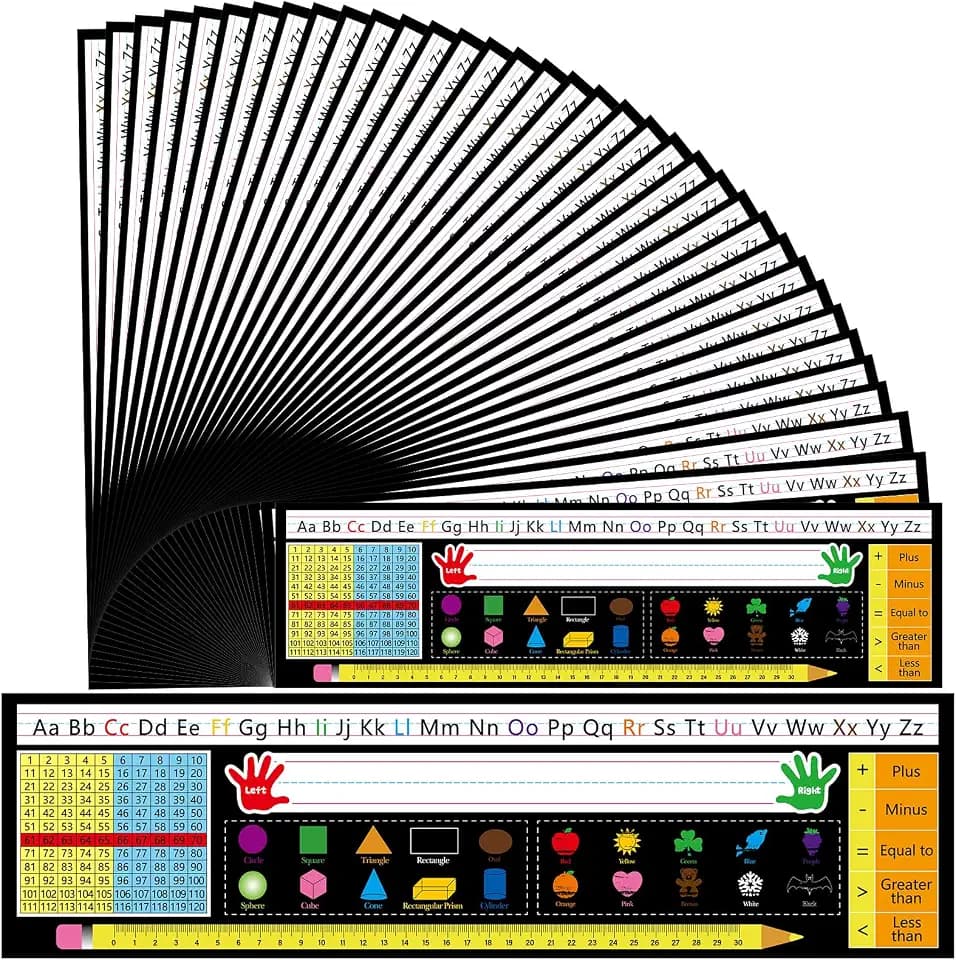 36 Pcs Student Name Tags for Desks Plastic Self Adhesive Name Plates