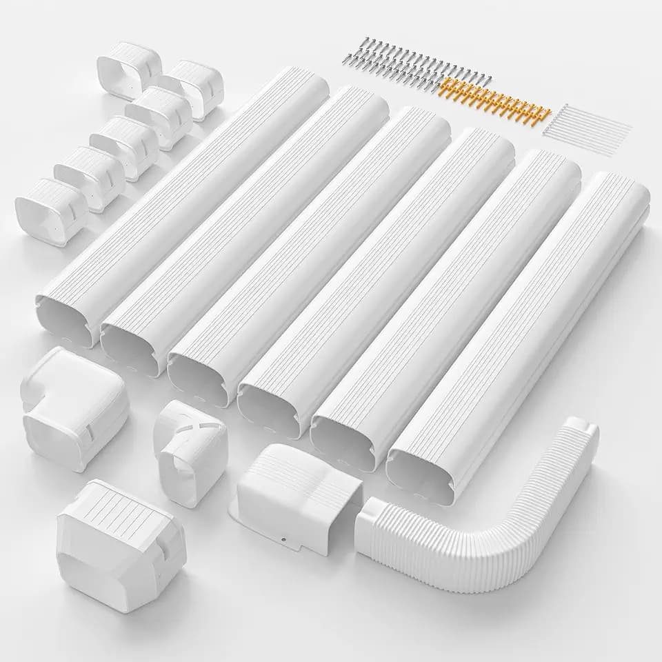Mini Split Line Set Cover 5" 23.5Ft, Upgraded PP Line Hide Outdoor