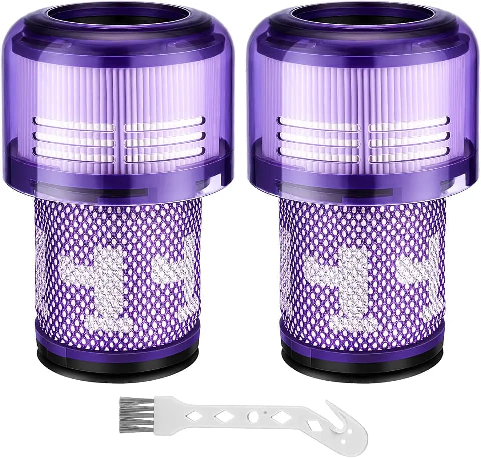 V12 Filter Replacements for Dyson V12 Detect Slim, Detect Slim Animal, Slim+ Cordless Vacuum and V12 Slim Absolute Vacuums, SV34, SV35 V12 Vacuum Cleaner Filter Replacement, Part No. 971517-01, 2 Pack