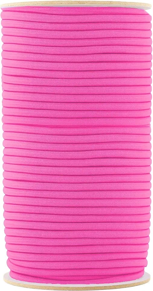 Mandala Crafts 2mm Pink Elastic Cords for Jewelry Making & Beading
