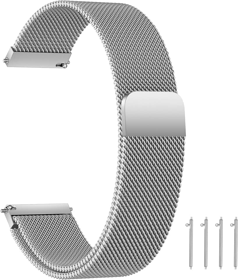 Edelstahl Mesh Uhrenarmband Metall Ersatz Armband Magnetverschluss Smartwatch Schnellverschluss Watch Uhren Ersatzband Für Damen Herren