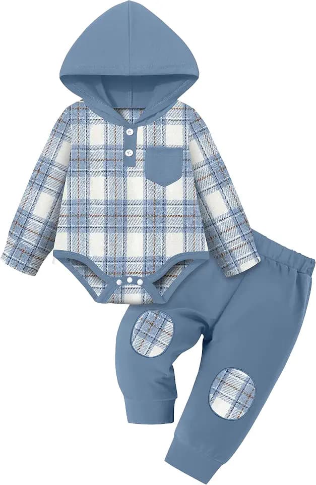 Baby Boy Clothes Outfits Hooded Bodysuit Set Fall Clothes infant 0-12 Month