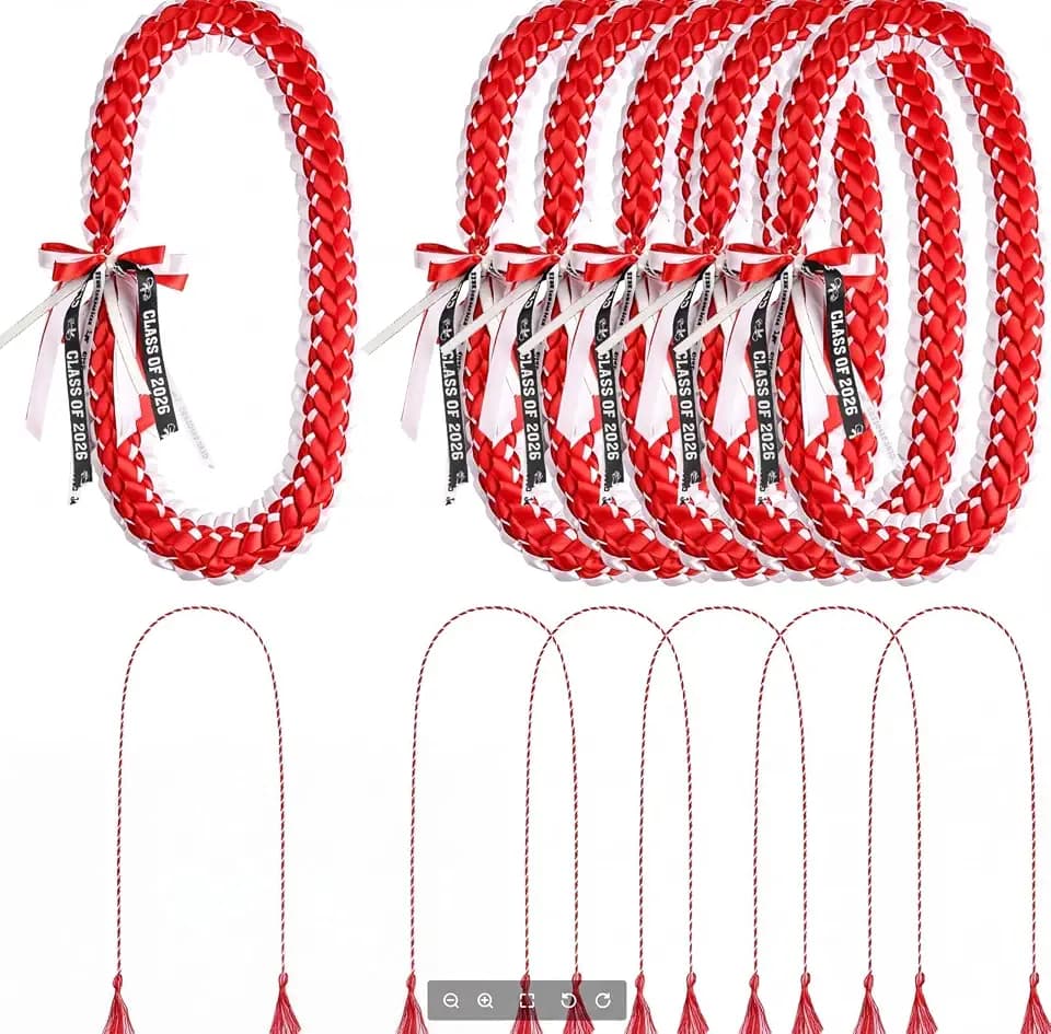 TFTAFAN Graduation Leis and Graduation Honor Cords Class of 2026 Graduation Ribbon Lei Graduation Necklace Braided Necklaces gift for Student Gifts Party Supplies
