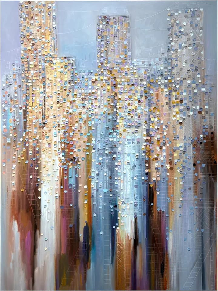 Trademark Fine Art Canvas Wall Art - Ekaterina Ermilkina 'City In the Clouds' Wall Art for Living Room, Bedroom, or Office Décor