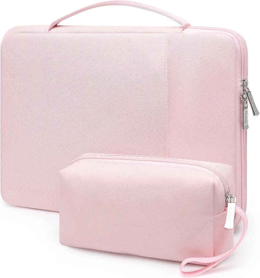 HYZUO 13 Zoll Laptoptasche Laptophülle für MacBook Pro/Air 13, Blass Rosa