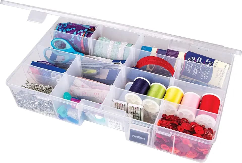 ArtBin XL Solutions Box Craft Organizer with Dividers, Clear