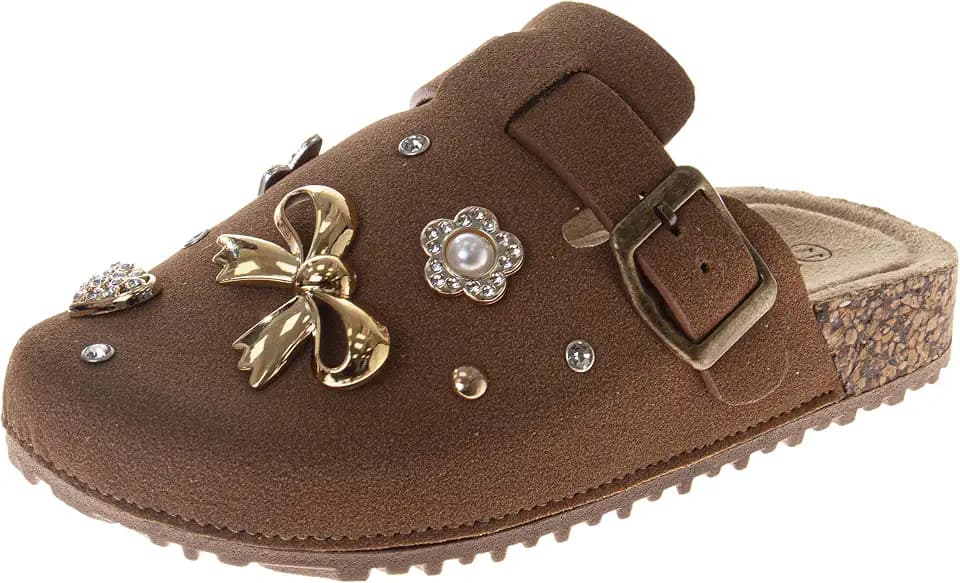 Josmo girls Boho Cork Footbed Sandals & Clogs for Girls
