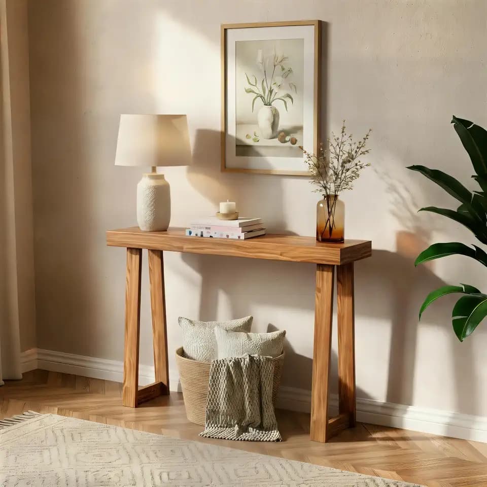 Plank+Beam Classic Console Table, 36 Inch, Pecan