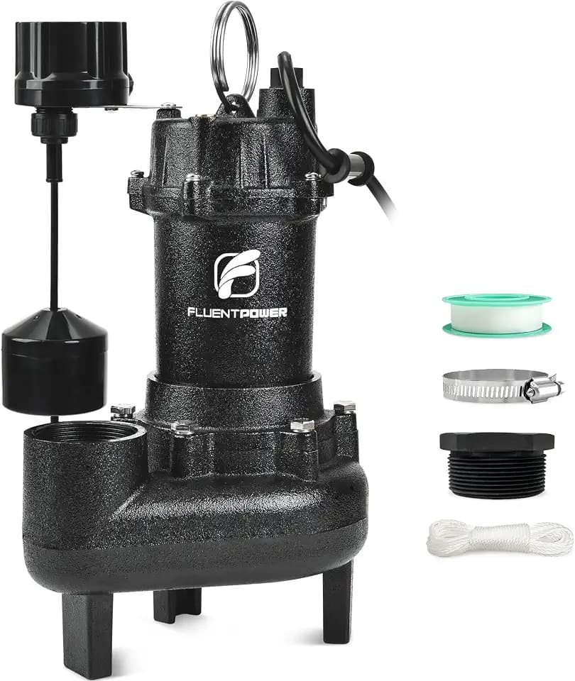 FLUENTPOWER 3/4HP Sewage Effluent Pump, 5000 GPH