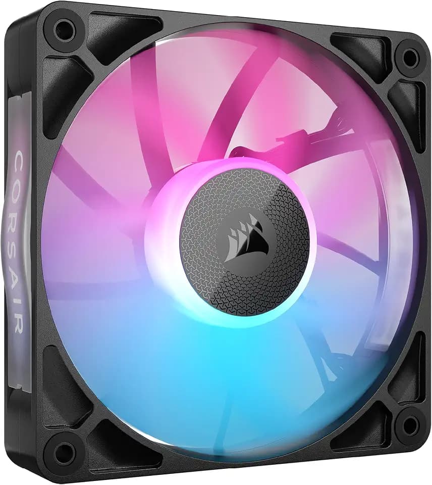 CORSAIR iCUE LINK RX120 RGB 120mm PWM-Lüfter - Magnetisches Kuppellager - Einzelner Lüfter - Schwarz