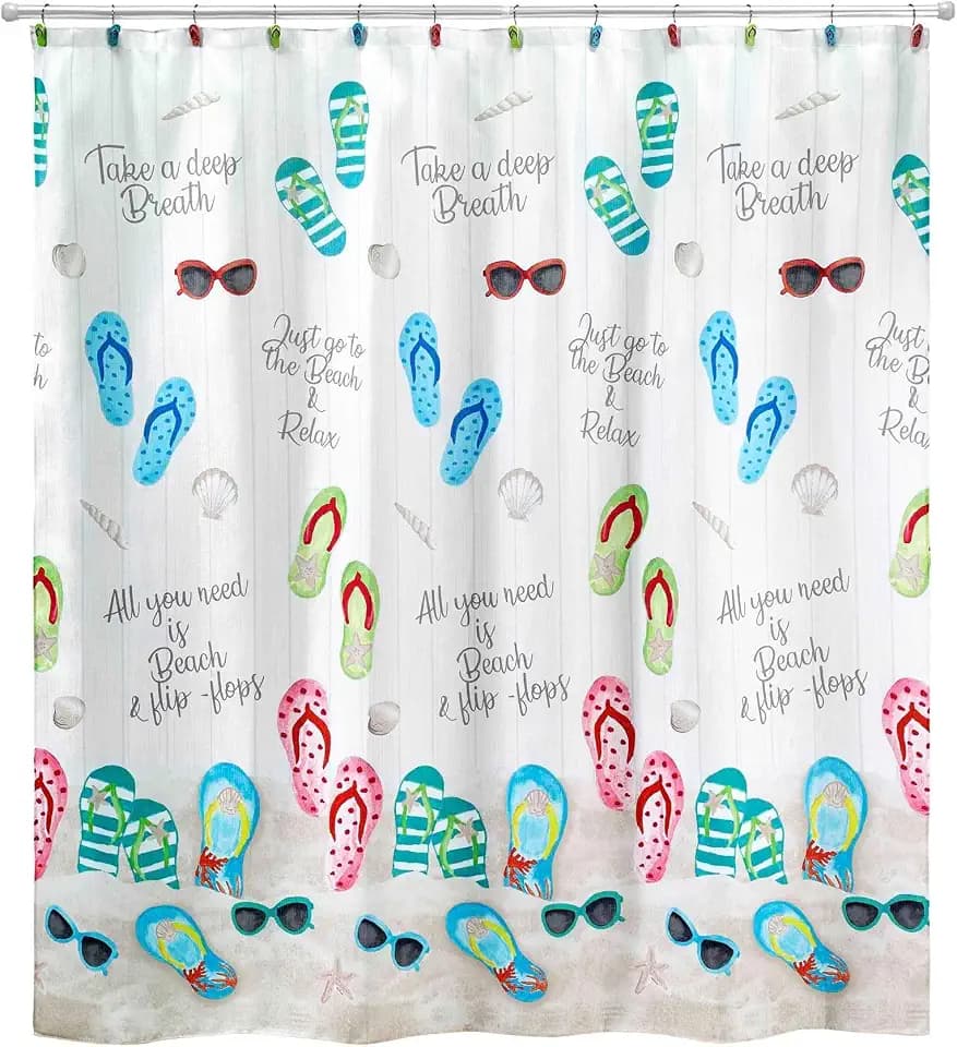 Avanti Linens - Fabric Shower Curtain, 72x72 Curtain