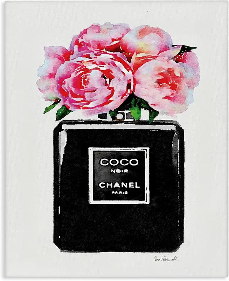 Stupell Industries 'Glam Perfume Bottle Flowers'| Canvas Art