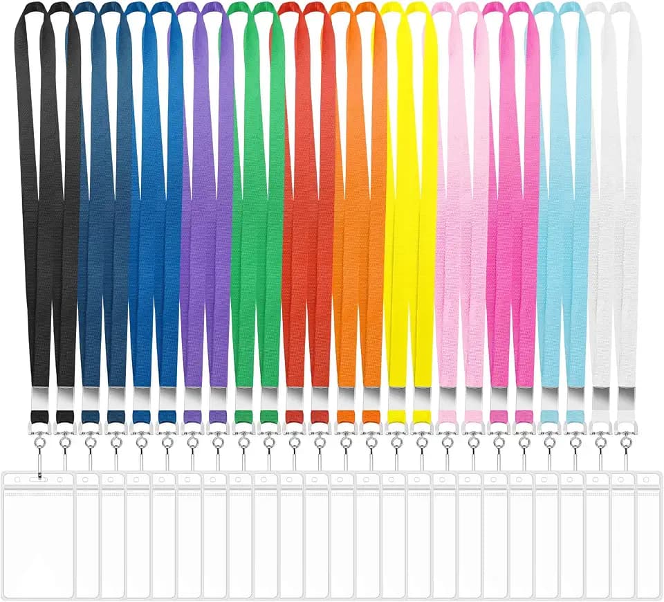 24 Pack Cruise Lanyard for Ship Cards with Waterproof ID Badge Holder