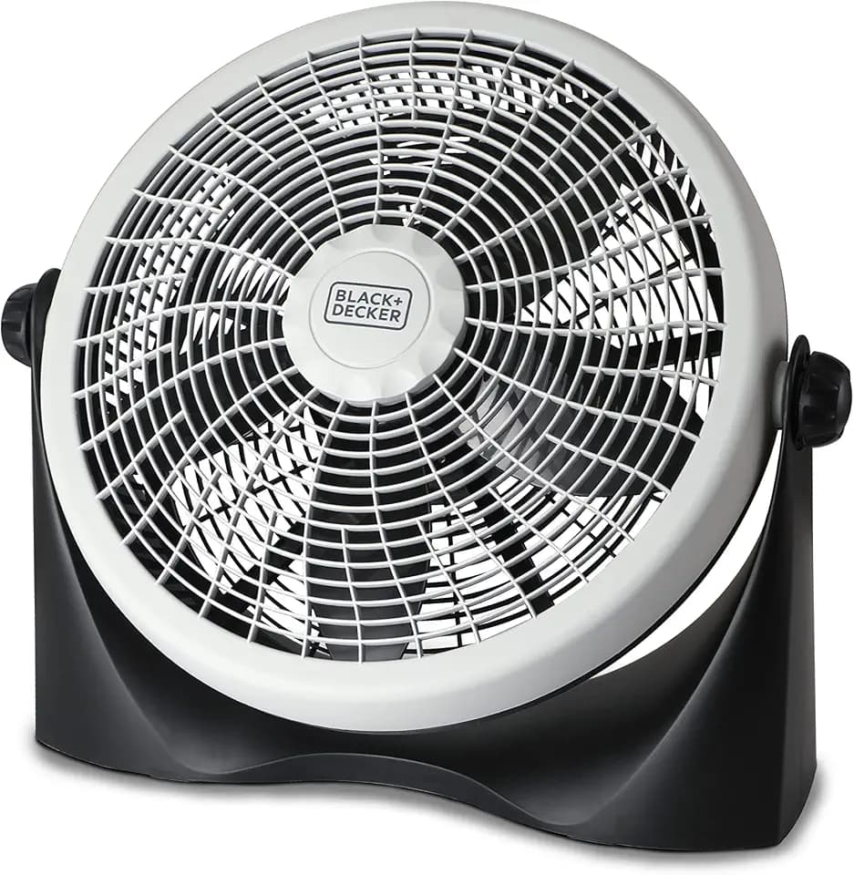 BLACK+DECKER 15.6” High Velocity Floor Fan, 3 Speeds, BFF16B, Gray/Black