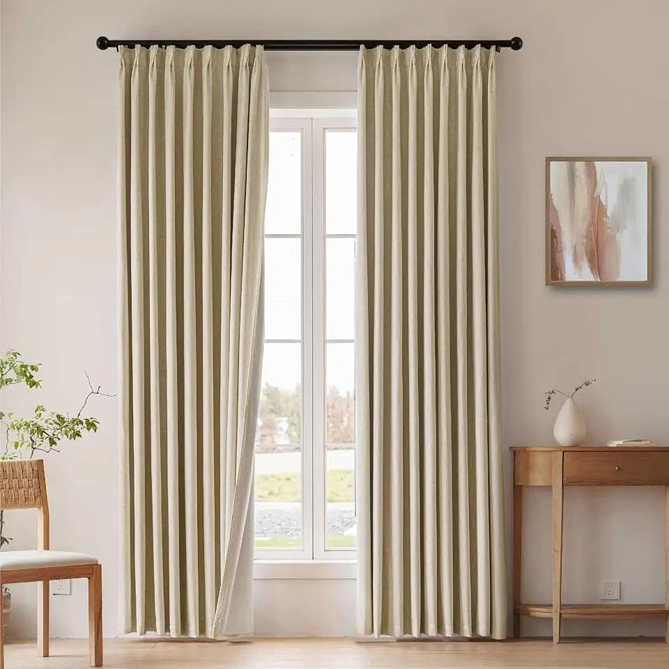Pinch Pleated Blackout Curtains 84 Inches Long for Bedroom