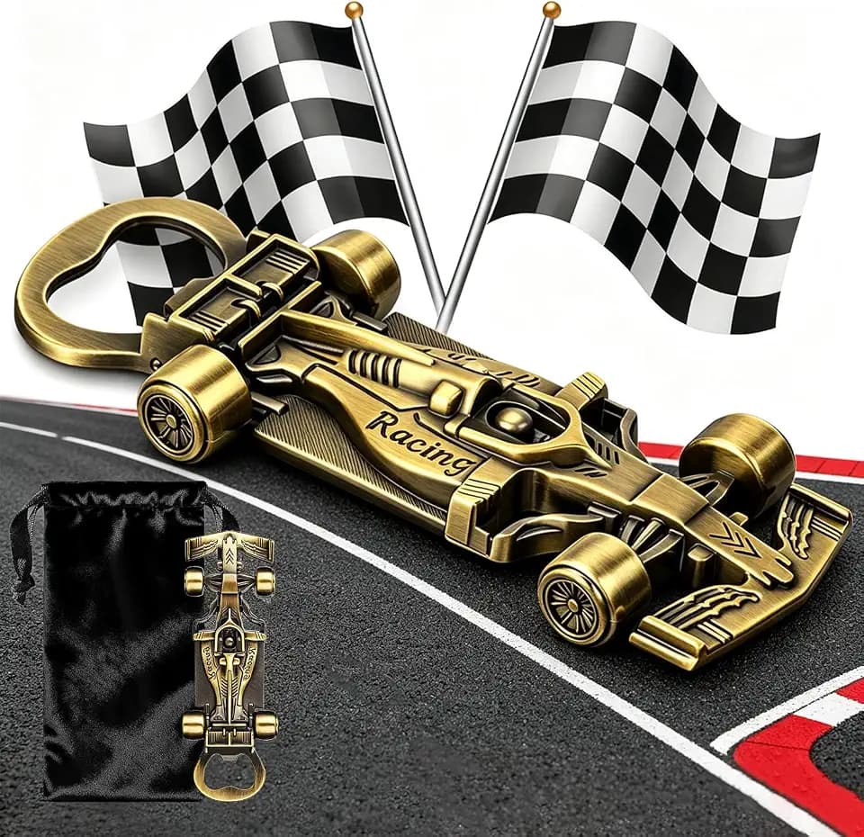 LKKCHER Racing Car Gifts for Men Women, Novelty Racing Car Bottle Opener, Birthday Christmas Racing Gifts for Men Grandpa Boyfriend Husband Women Racing Fans