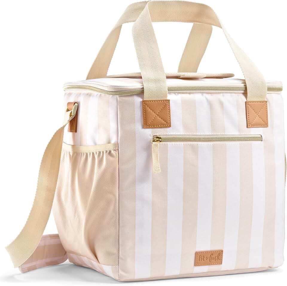Fit & Fresh Regatta Insulated Soft Cooler Bag, 24-Can Capacity