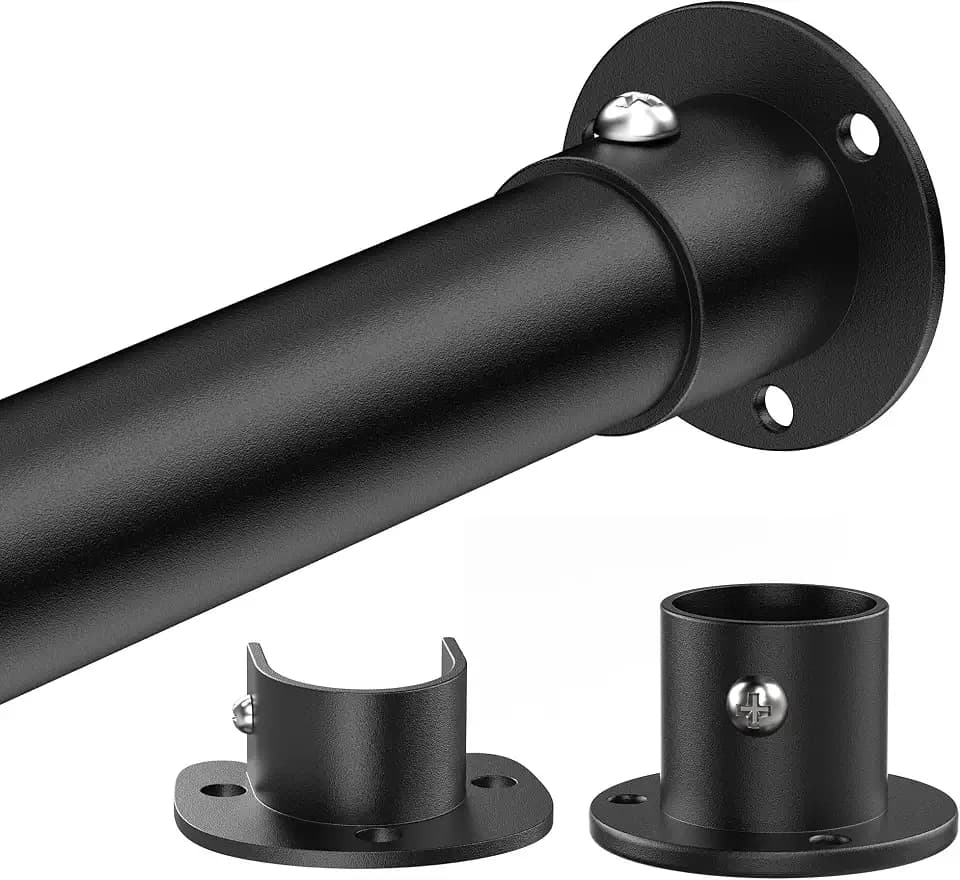 Closet Rod, 1.3" Heavy Duty Adjustable Hanging Rod 17-39 Inch