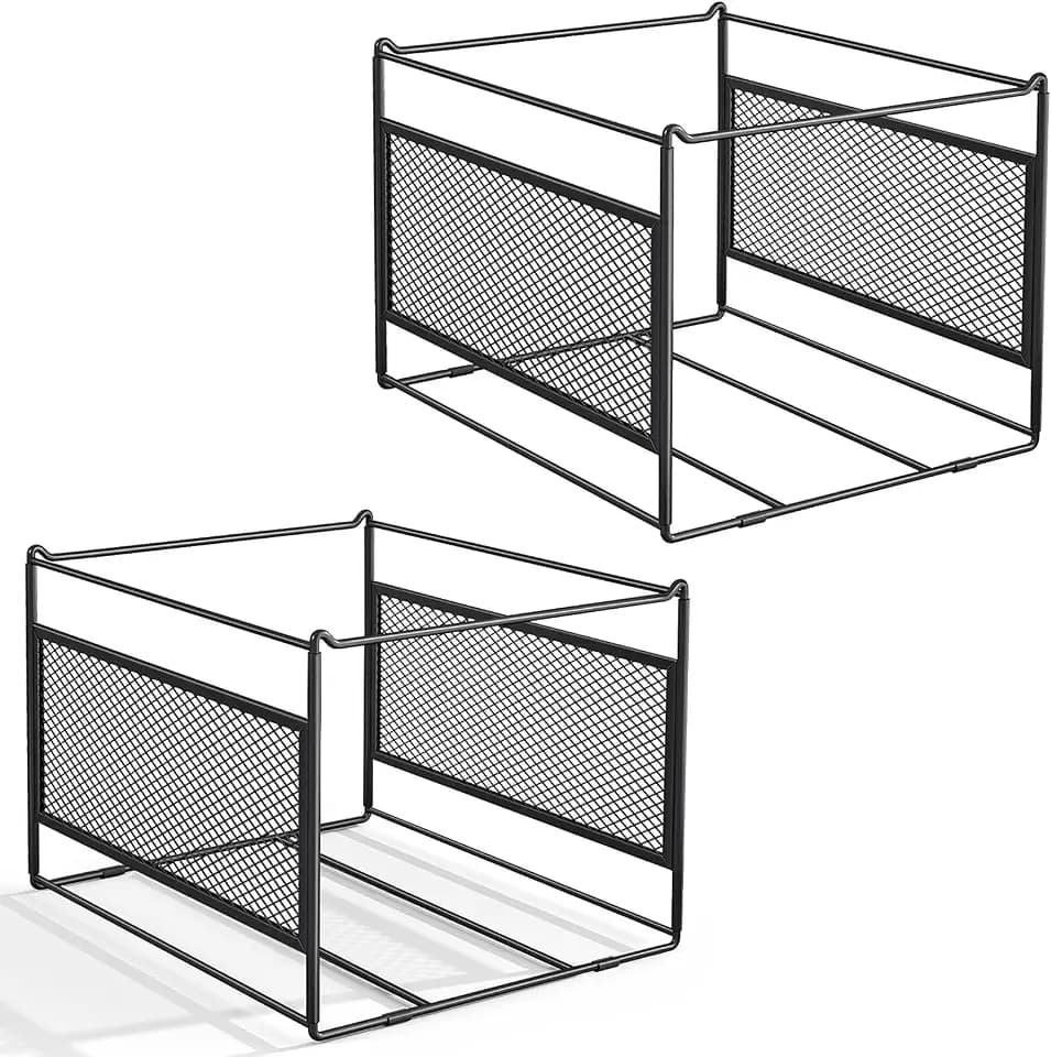 Hanging File Folder Frame for Legal and Letter Size,Hanging File Organizer Holder Rack Hanging Folder Rails for Filing Cabinet Desk Drawer,15.2" L x 12.4" W x 10.5" H,2 Pack