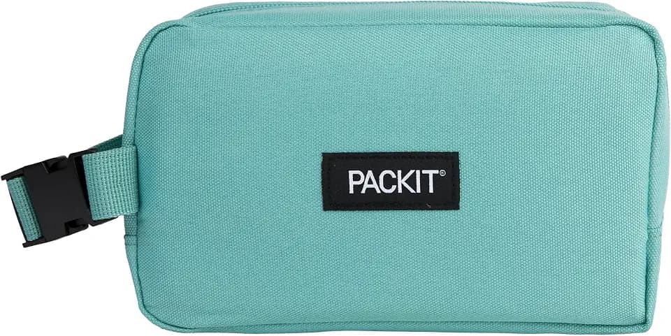 PackIt Freezable Dual Compartment Snack Box, Sage