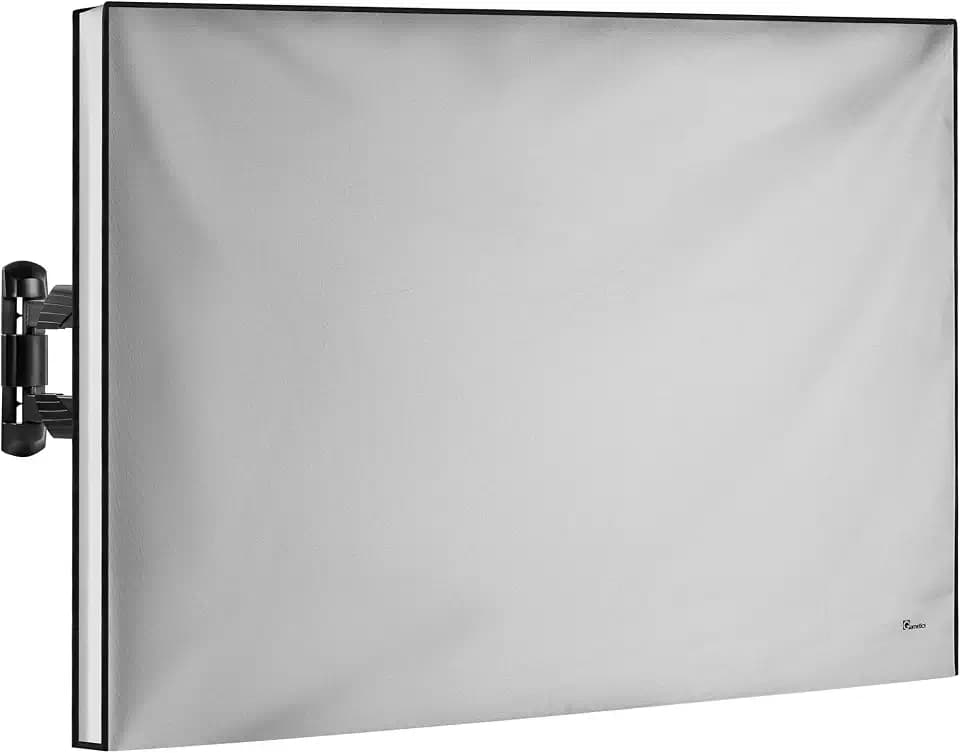 TV Abdeckung Outdoor 65 Zoll – Wetterfest Wasserdicht Staubdicht – Schutzhülle für Fernseher auf Terrasse, Balkon, Garten – UV-beständig – Robustes Oxford 600D
