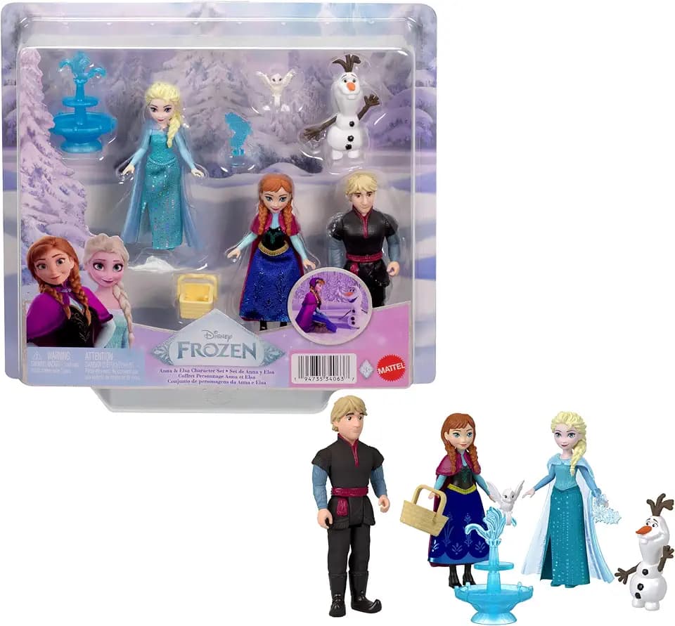 Mattel Disney Frozen Anna, Elsa, Kristoff & Olaf Set of 4 Small Dolls