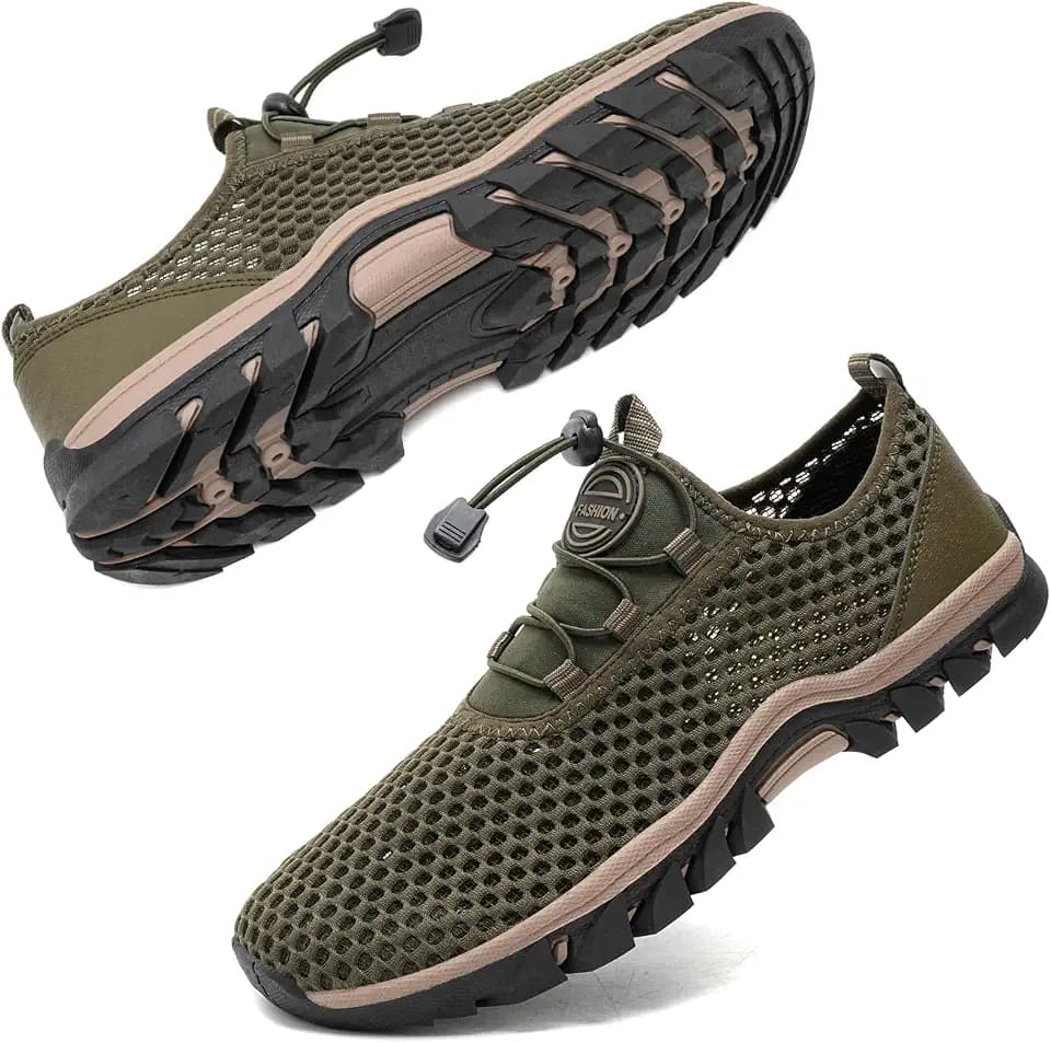 Water Shoes Men Outdoor Hiking Shoes Quick Drying Beach Aqua Shoes Men's Amphibious Water Shoes Summer Non-Slip Quick Drying Water Sandals River Shoes
