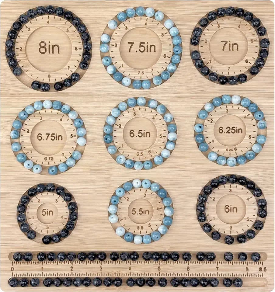 Petoysoso Bead Boards for Jewelry Making, Bamboo Beading Board for Jewelry Bracelet Making, Bracelet Bead Board, Bracelet Bead Board for Bracelet, Jewelry Making Supplies,Bead Tray 5" to 8"