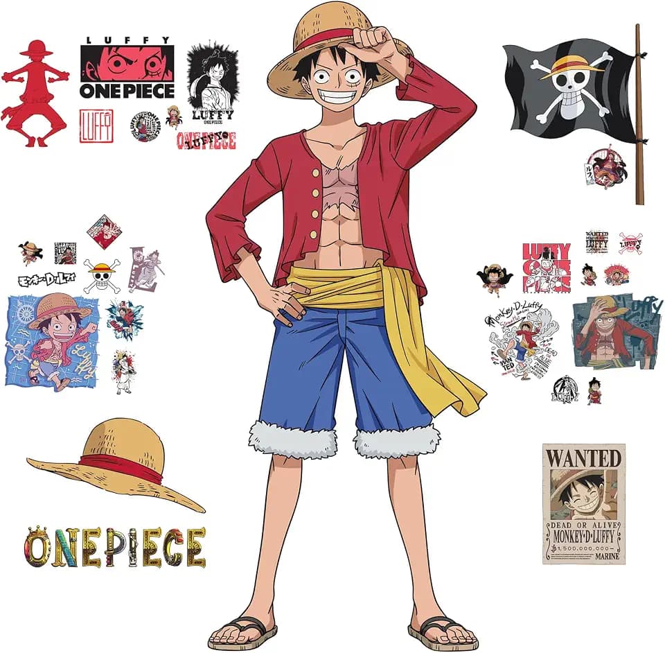 One Piece Luffy Peel and Stick Wall Decals by RoomMates