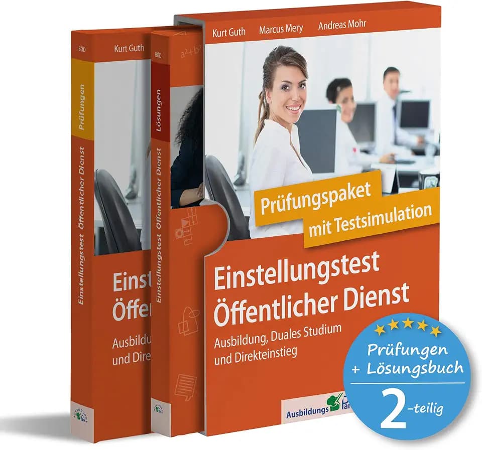 Einstellungstest Öffentlicher Dienst: Prüfungspaket mit Testsimulation: Geeignet für Ausbildung, Duales Studium und Direkteinstieg | Über 1.000 ... Lösungsbuch | Eignungstest üben und bestehen