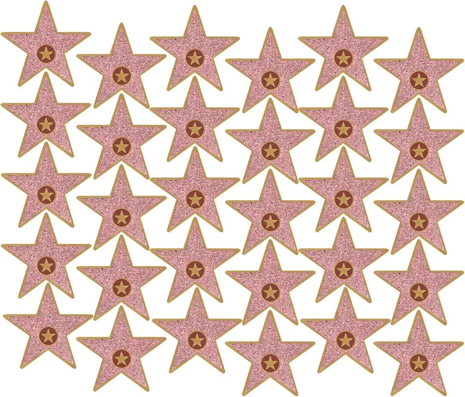 Beistle Mini “Star” Cutouts – 30-Count Double-Sided Cardstock Stars for Awards Night & Hollywood VIP Theme Parties – Customizable – Celebrity Event Decorations, 5"