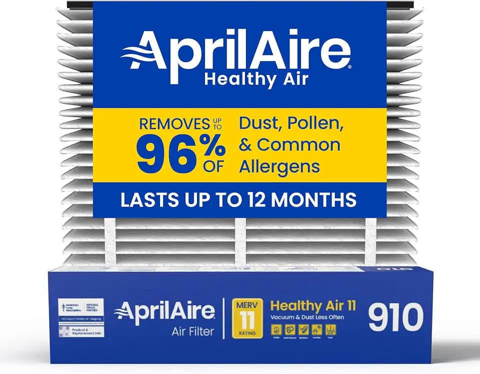 AprilAire 910 Replacement Filter for AprilAire Whole House Air Purifiers - MERV 11, Clean Air & Dust, 25x20x4 Air Filter (Pack of 1)