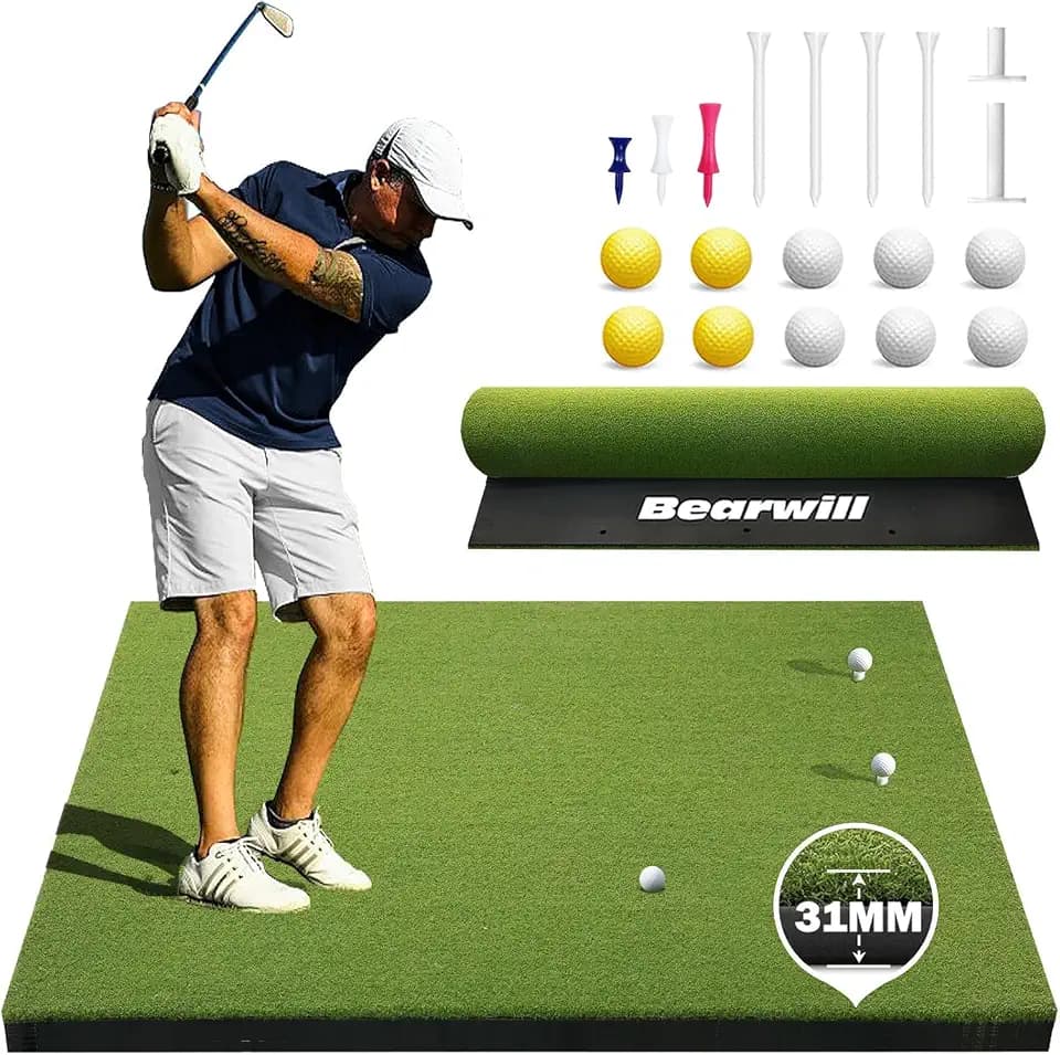 Golf Mat 31mm, 5x4ft/5x5ft Premium Golf Hitting Mat Outdoor Indoor