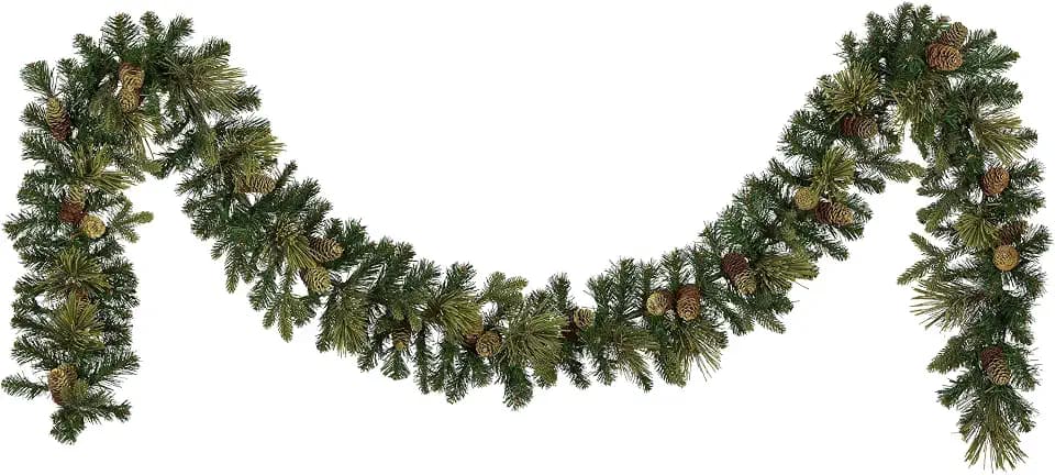 National Tree Company 9ft Pre-Lit Carolina Pine Christmas Garland