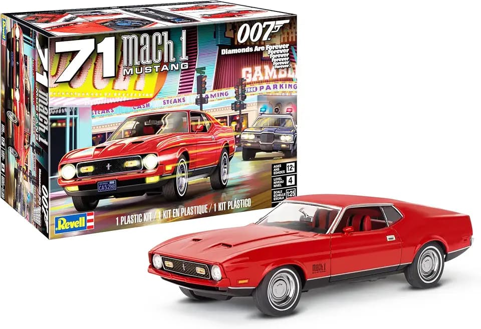 Revell 1971 Ford Mustang Mach 1 429 James Bond 007 Model Kit - 1:25 Scale