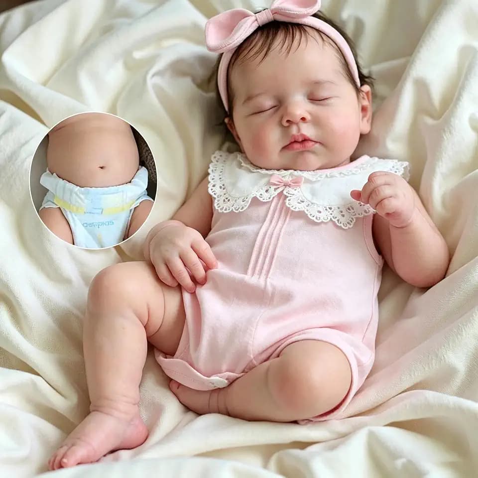 Zero Pam Reborn Baby Dolls Silicone Full Body Boy, 20 Inch Realistic Baby Boy Doll, Smiling Reborn Dolls, Real Babies Feeling, Anatomically Correct Doll with Accessories (Country)
